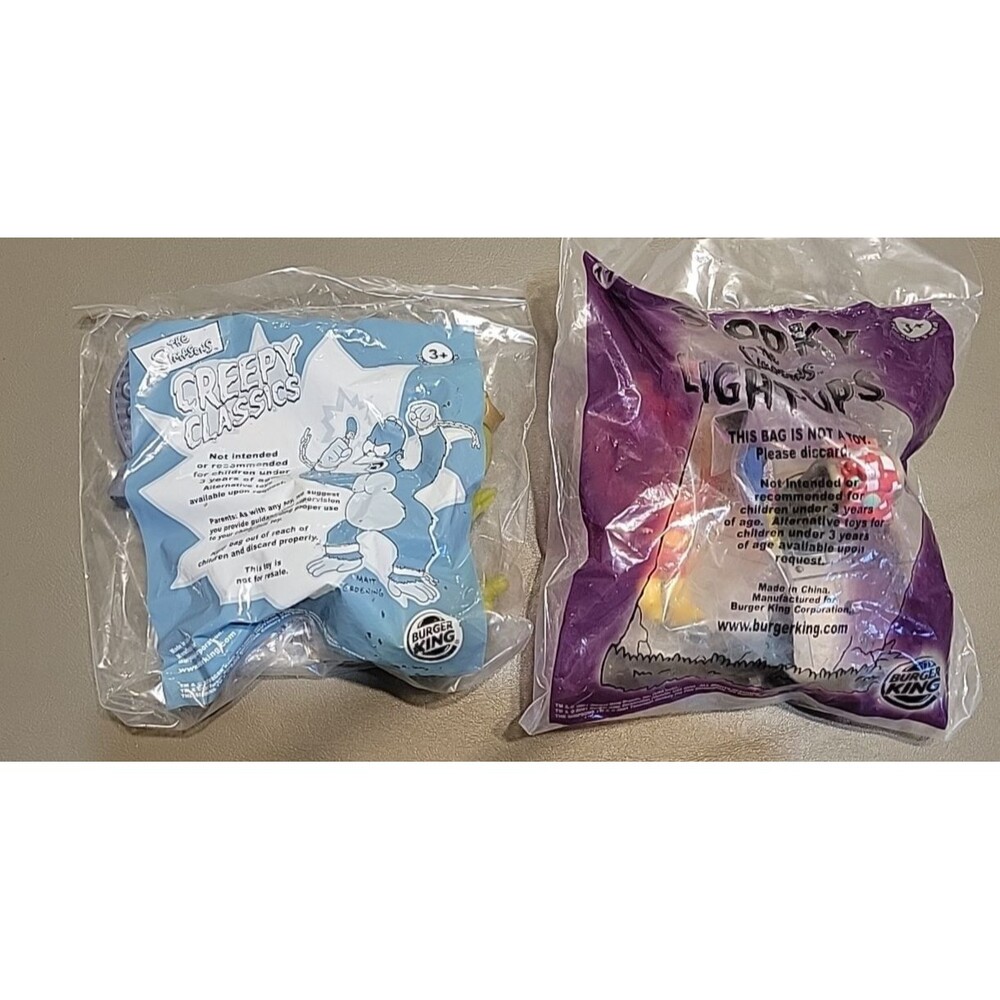 Vtg Simpsons Burger King  Spooky Creepy classics sealed toys 2001
